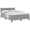 vidaXL Boxspringbett mit Kopfteil Hellgrau 160 x 200 cm Stoff