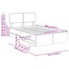 vidaXL Bettrahmen mit Schubladen Schwarz 120 x 200 cm Holzwerkstoff