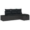 vidaXL Gartensofa-set 4 stk. Poly-Rattan