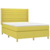 vidaXL Boxspringbett mit Matratze & LED Gr&uuml;n 140x200 cm Stoff