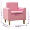 vidaXL Kindersofa Rosa Kunstleder
