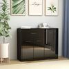 vidaXL Sideboard Hochglanz-Schwarz 88x30x70 cm Holzwerkstoff