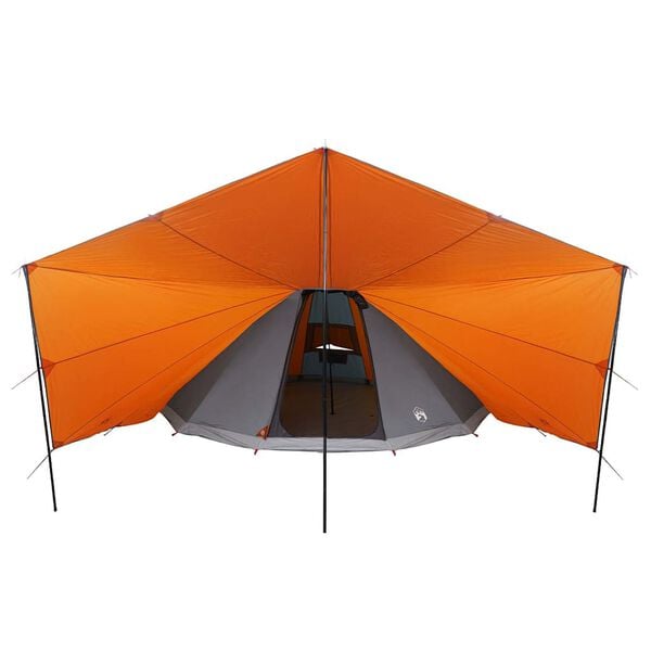 vidaXL Familien-Tipi-Zelt mit Dach Grau und Orange 510 x 690 x 330 cm