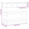 vidaXL Konsolentisch Grau Sonoma 90x35x80 cm Holzwerkstoff