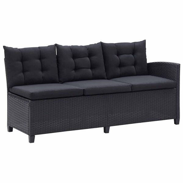 vidaXL Gartenm&ouml;bel-Sets Schwarz Poly-Rattan