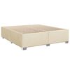 vidaXL Boxspringbett mit Matratze Creme 180x200 cm Stoff