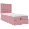 vidaXL Ottoman-Bett mit Matratzen & LEDs Rosa 80x200 cm Samt