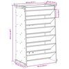 vidaXL Vertikalbeet 6 F&auml;cher Wei&szlig; 69x40x101,5 cm Massivholz Kiefer