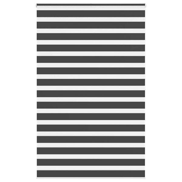 vidaXL Doppelrollo Schwarz 145x200 cm Stoffbreite 140,9 cm Polyester