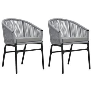vidaXL Gartenst&uuml;hle 2 Stk. Anthrazit PE-Rattan