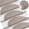 vidaXL Stufenmatten Selbstklebend Sisal-Optik 30Stk. 56x17x3cm Silbern