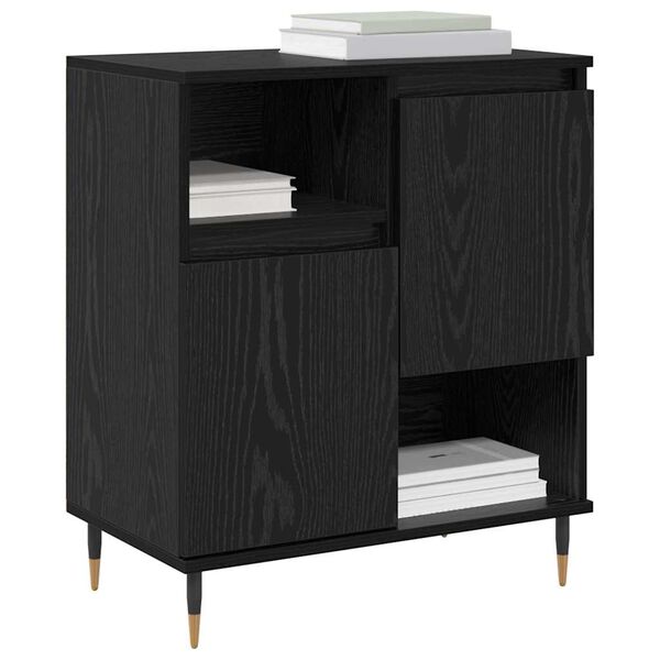 vidaXL Sideboard Schwarz Eichen-Optik 60 x 35 x 70 cm