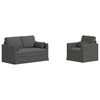 vidaXL Sofa Set 2 pcs Dunkelgrau 139 x 78 x 80 cm Stoff