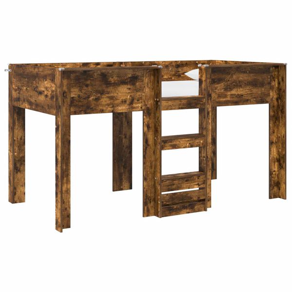 vidaXL Etagenbett f&uuml;r Kinder Ger&auml;ucherte Eiche 100 x 200 cm