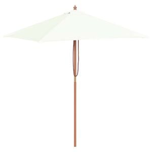 vidaXL Sonnenschirm mit Holz-Mast 150x200 cm Sandwei&szlig;