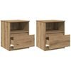 vidaXL Nachttische 2 Stk. Artisan-Eiche 40x40x50 cm Holzwerkstoff