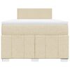 vidaXL Boxspringbett mit Matratze Creme 120x190 cm Stoff