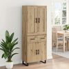 vidaXL Highboard Artisan-Eiche 69,5 x 34 x 180 cm Holzwerkstoff