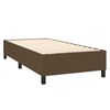 vidaXL Boxspringbett mit Matratze Dunkelbraun 90x190 cm Stoff