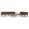 vidaXL Outdoor-Sofagarnitur 8 stk. Natur und Anthrazit