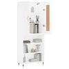 vidaXL Highboard Hochglanz-Wei&szlig; 69,5x34x180 cm Holzwerkstoff