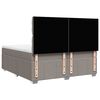 vidaXL Boxspringbett mit Matratze Taupe 200x200 cm Stoff