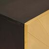vidaXL Sideboard 3 pcs Schwarz und Gold 60 x 33 x 75 cm