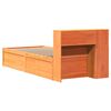 vidaXL Massivholzbett ohne Matratze Wachsbraun 100x200 Kiefernholz
