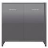 vidaXL Badezimmerschrank Hochglanz-Grau 60x33x61 cm Holzwerkstoff