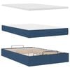 vidaXL Ottomane Bett mit Matratze & LEDs Blau 120x200 cm Stoff