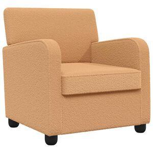 vidaXL Sessel Beige Lammfell-Imitat
