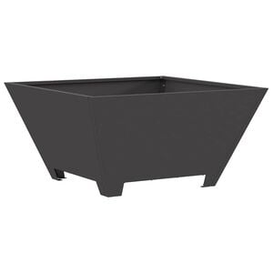 vidaXL Feuerstelle Schwarz 60 x 60 x 30 cm Wetterfeststahl