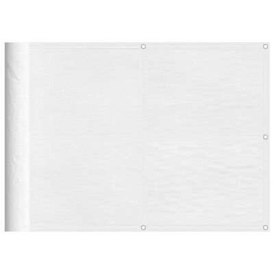 vidaXL Balkon-Sichtschutz Weiß 75x1000 cm 100 % Polyester-Oxford