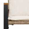vidaXL Bank mit Kissen Beige und Cremewei&szlig; 115 x 65 x 72 cm Rattan