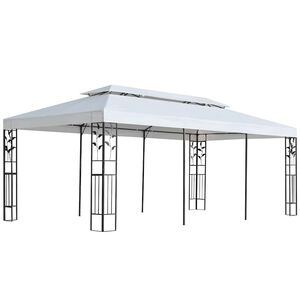 vidaXL Pavillon-Stoff Wei&szlig; 300 x 600 cm Polyester
