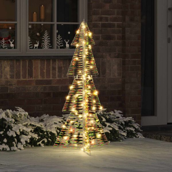 vidaXL Weihnachtsbaum mit 100 LEDs Warmes Wei&szlig; 120 cm PET