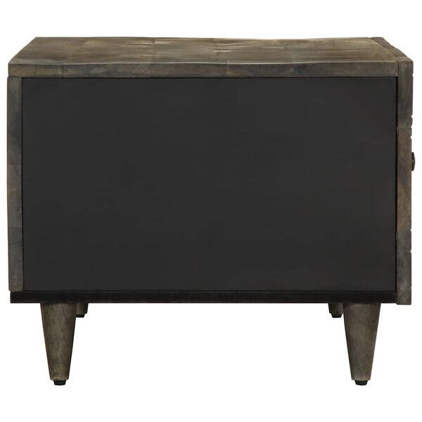 vidaXL Couchtisch Hellgrau 80x50x40 cm Massivholz Mango