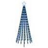 vidaXL LED-Weihnachtsbaum 180 cm 255 LEDs Blau Stahl Schwarz