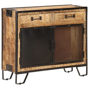 vidaXL Sideboard 80&times;31&times;71 cm Raues Mango-Massivholz