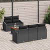 vidaXL Gartensofa-set mit Speicher 6 pcs Schwarz Poly-Rattan