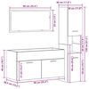 vidaXL 3-tlg. Badm&ouml;bel-Set Altholz-Optik Holzwerkstoff