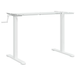 vidaXL Gestell f&uuml;r Sitz-Steh-Schreibtische Wei&szlig; (94-135)x60x(70-114)cm