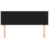 vidaXL Kopfteile Schwarz 144x5x78/88 cm Stoff