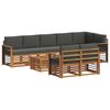 vidaXL Sofagarnituren 9 pcs Natur und Anthrazit Massivholz Akazie