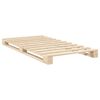 vidaXL Massivholzbett mit Kopfteil 100x200 cm Kiefer