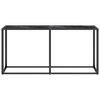 vidaXL Konsolentisch Schwarz Marmor-Optik 160x35x75,5 cm Hartglas