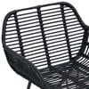 vidaXL Esszimmerstuhl 2 pcs Schwarz 55 x 50 x 74 cm Rattan und Eisen