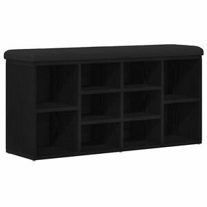 vidaXL Schuhbank Schwarz Eichen-Optik 102 x 32 x 50 cm Holzwerkstoff