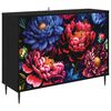 vidaXL Sideboard KIEL Schwarz Eichen-Optik 102 x 33 x 76 cm