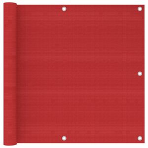 vidaXL Balkon-Sichtschutz Rot 90x500 cm HDPE
